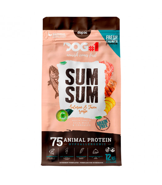 DOG#1 SUMSUM GRAIN FREE ATÚN Y SALMÓN 12 KG.