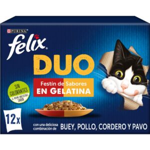 FELIX DUO CARNE EN GELATINA 12X85G