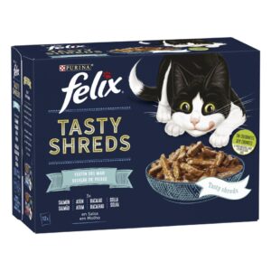 FELIX TASTY SHREDS PACK 4 12X80G