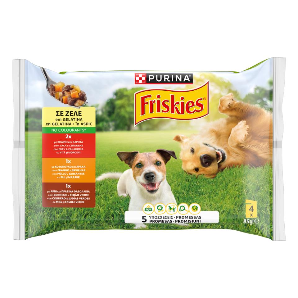 FRISK DOG HÚMEDO GELATINA 12 4X85G