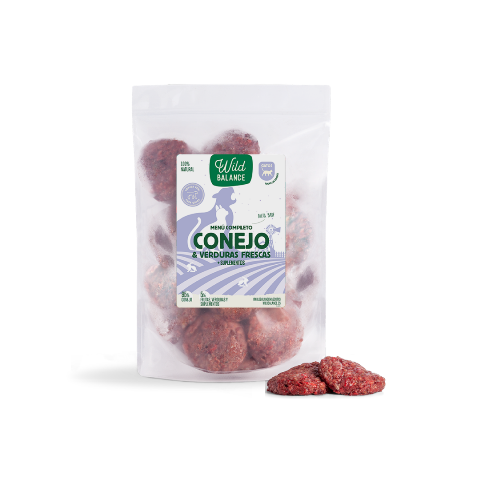 GATOS BARF CONEJO 1 KG
