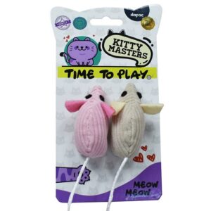 PACK DE 2 RATONES ROSA Y BEIGE -KM