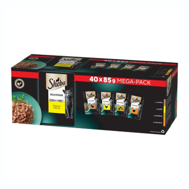 SHEBA MULTIPACK AVES 40x85 Gr