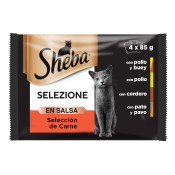 SHEBA SELECCION CARNES 4x85 gr