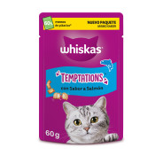 WHISKAS TEMPTATIONS SALMÓN 60 gr 