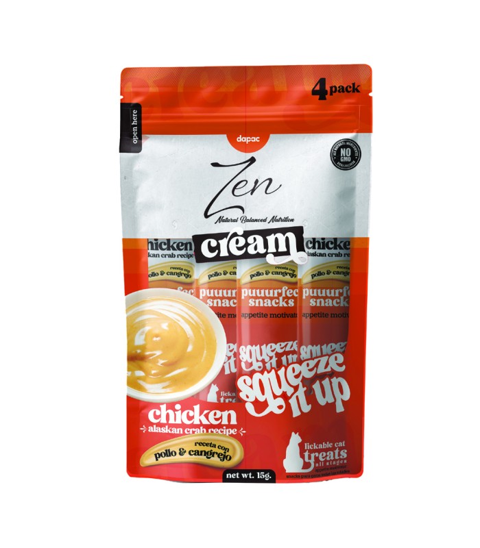 ZEN CREAM POLLO & CANGREJO 4x15 GR