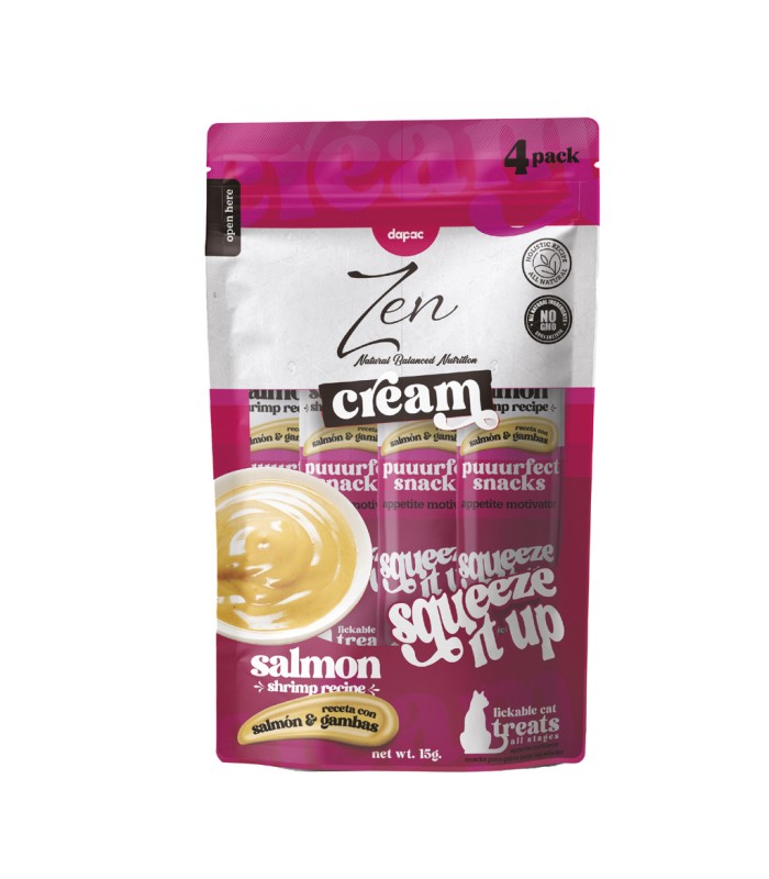 ZEN CREAM SALMÓN & GAMBAS 4x15 GR