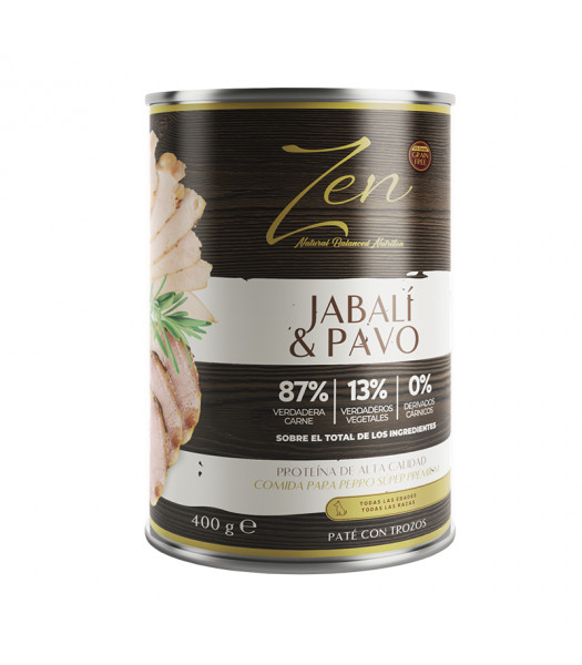 ZEN PATÉ JABALÍ Y PAVO 400 GR